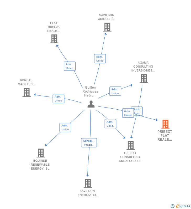 Vinculaciones societarias de PRIBEXT FLAT REALE ESTATE SL