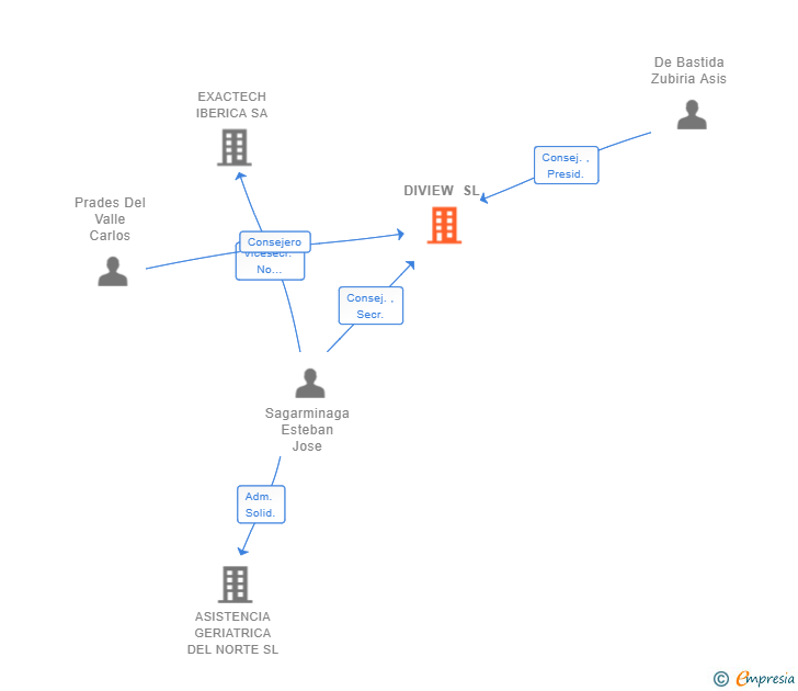 Vinculaciones societarias de DIVIEW SL