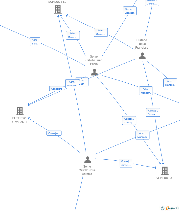 Vinculaciones societarias de VEINLUC MALAGA SL