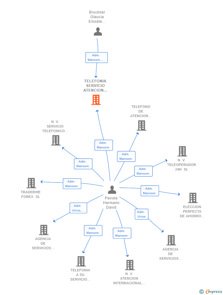 Vinculaciones societarias de TELEFONIA SERVICIO ATENCION INMEDIATA SL