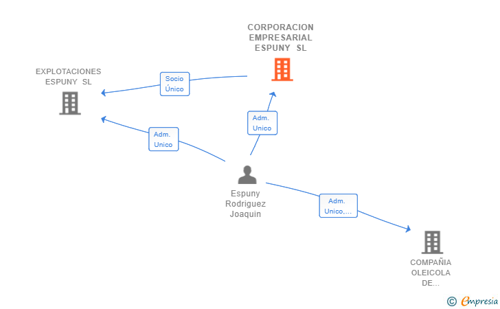 Vinculaciones societarias de CORPORACION EMPRESARIAL ESPUNY SL