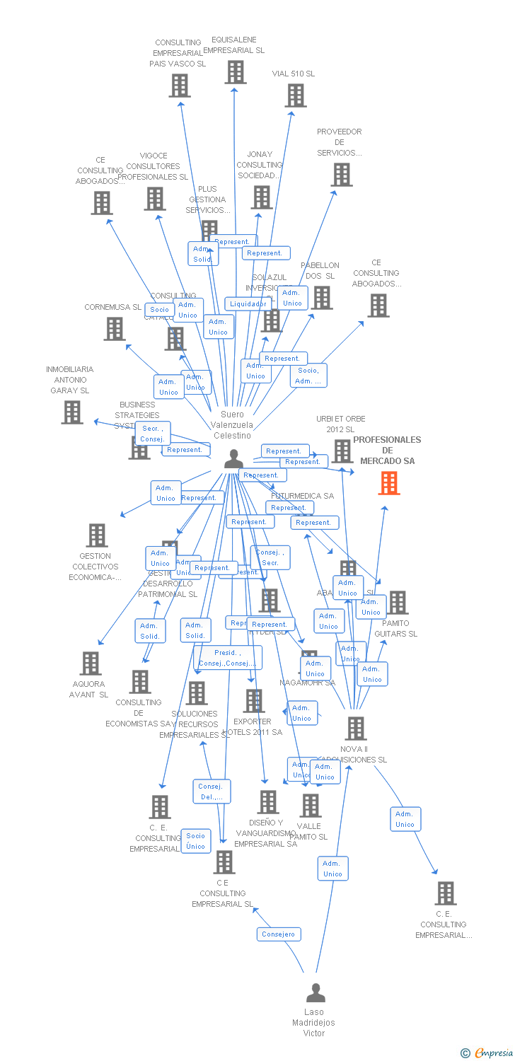 Vinculaciones societarias de PROFESIONALES DE MERCADO SA