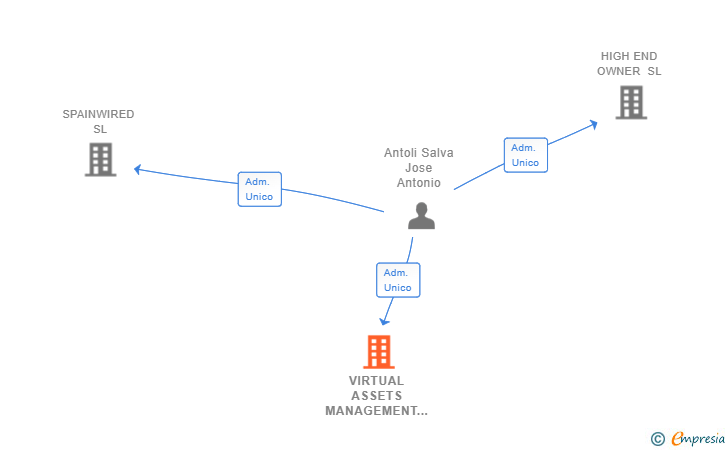 Vinculaciones societarias de VIRTUAL ASSETS MANAGEMENT SL