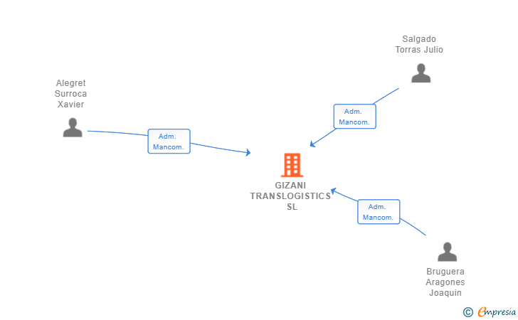 Vinculaciones societarias de GIZANI TRANSLOGISTICS SL