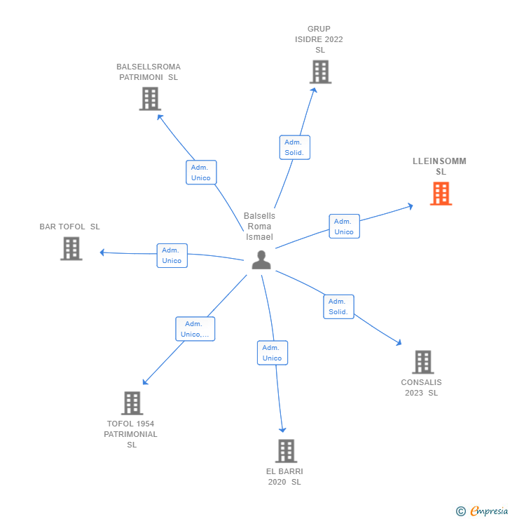 Vinculaciones societarias de LLEINSOMM SL