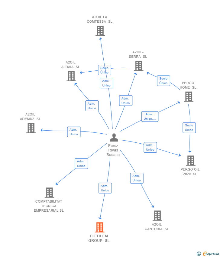 Vinculaciones societarias de FICTILEM GROUP SL