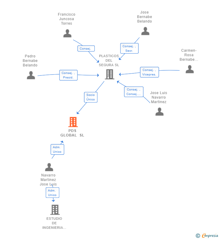 Vinculaciones societarias de PDS GLOBAL SL