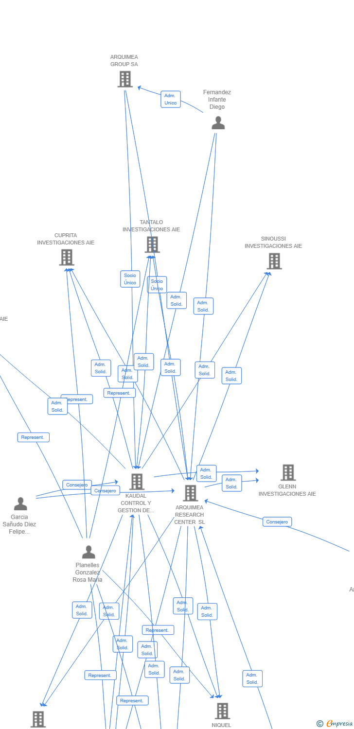 Vinculaciones societarias de VANELLUS INVESTIGACIONES AIE