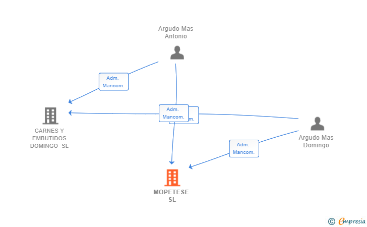 Vinculaciones societarias de MOPETESE SL