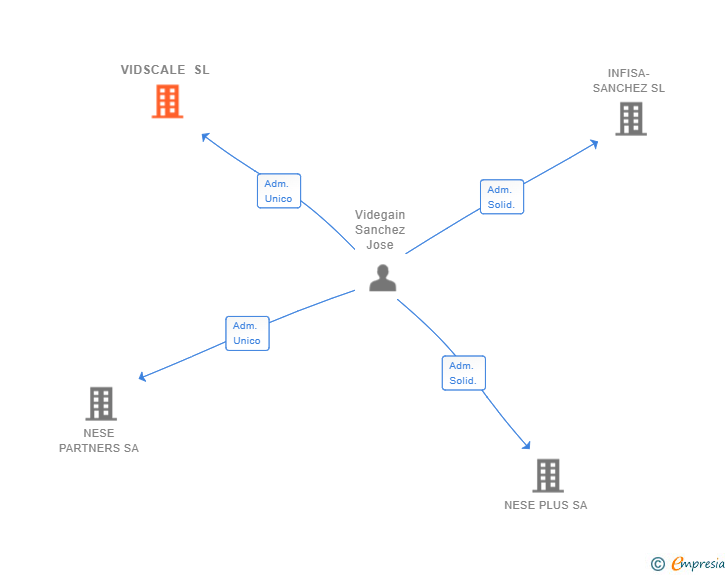 Vinculaciones societarias de VIDSCALE SL