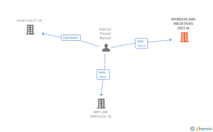 Vinculaciones societarias de WONDERLAND INICIATIVAS 2003 SL