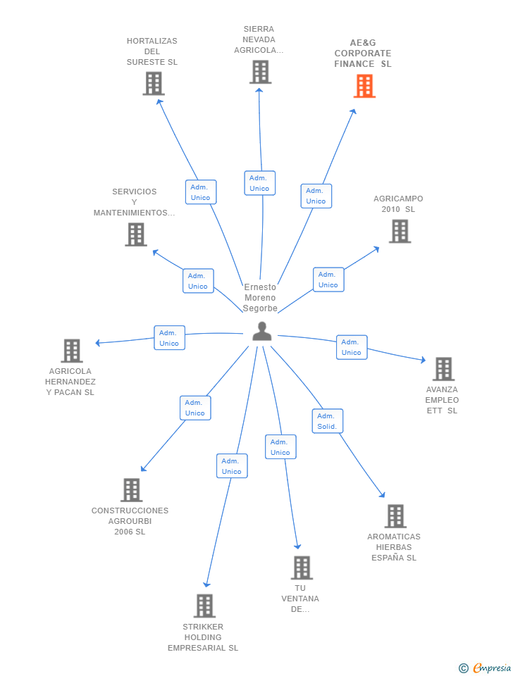 Vinculaciones societarias de AE&G CORPORATE FINANCE SL