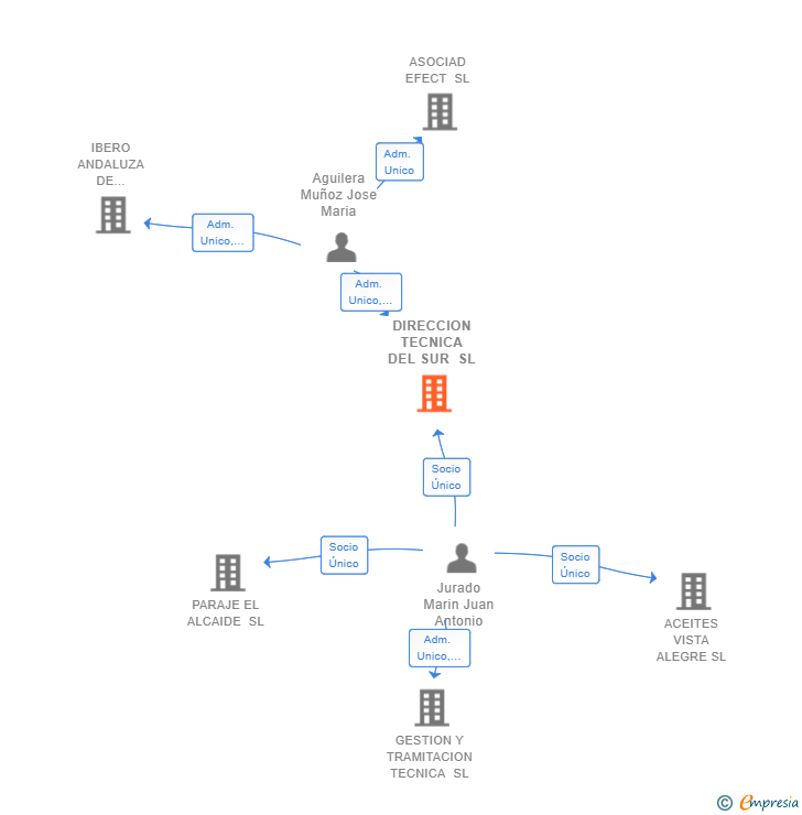 Vinculaciones societarias de DIRECCION TECNICA DEL SUR SL