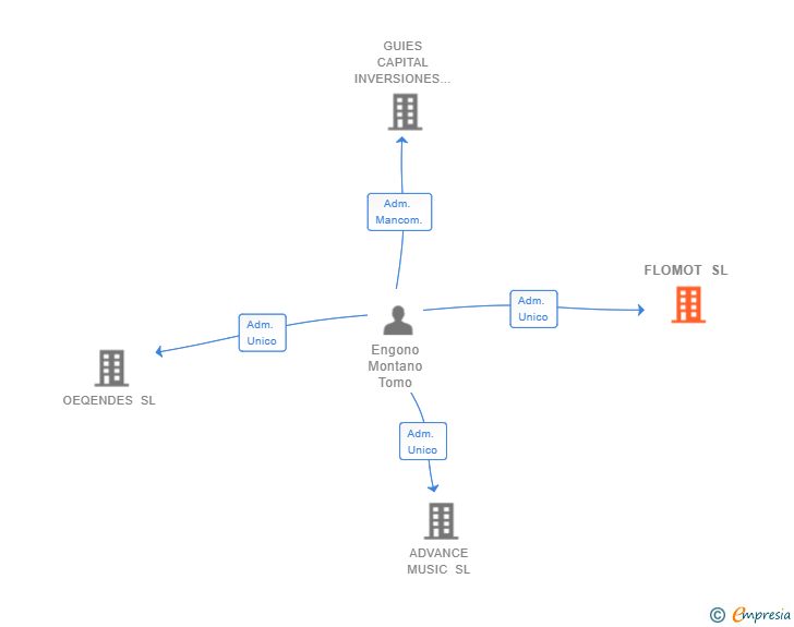Vinculaciones societarias de FLOMOT SL