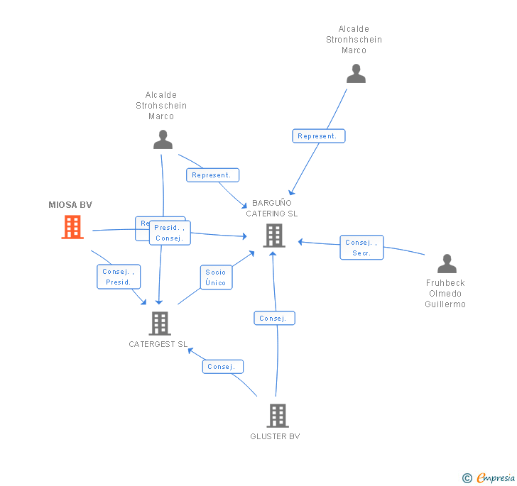 Vinculaciones societarias de MIOSA BV