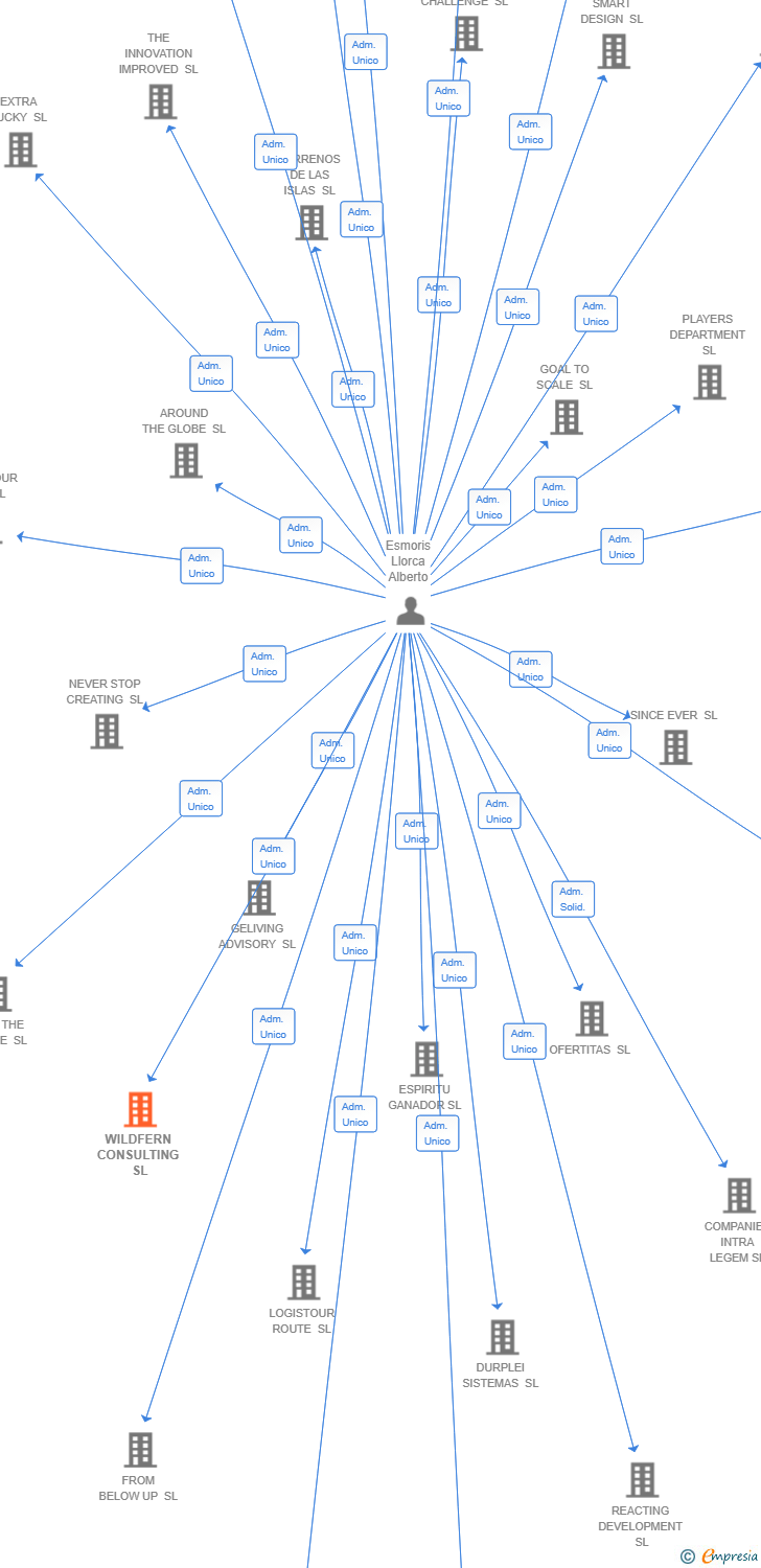 Vinculaciones societarias de WILDFERN CONSULTING SL