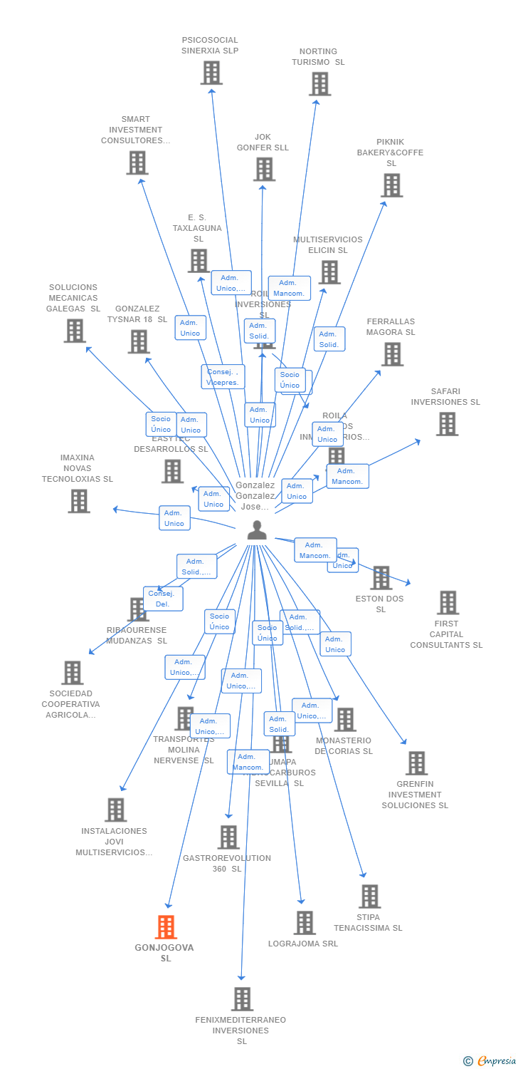 Vinculaciones societarias de GONJOGOVA SL