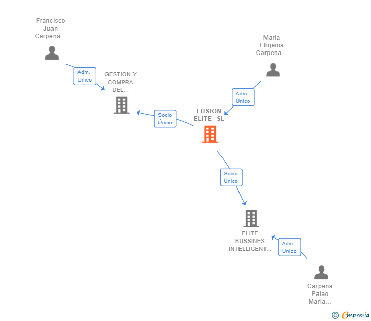 Vinculaciones societarias de FUSION ELITE SL