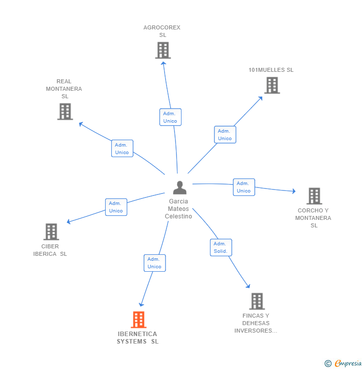 Vinculaciones societarias de IBERNETICA SYSTEMS SL