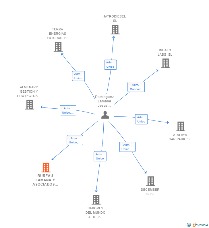 Vinculaciones societarias de BUREAU LAMANA Y ASOCIADOS SL