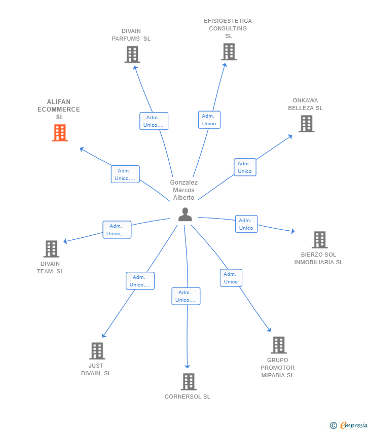 Vinculaciones societarias de ALIFAN ECOMMERCE SL