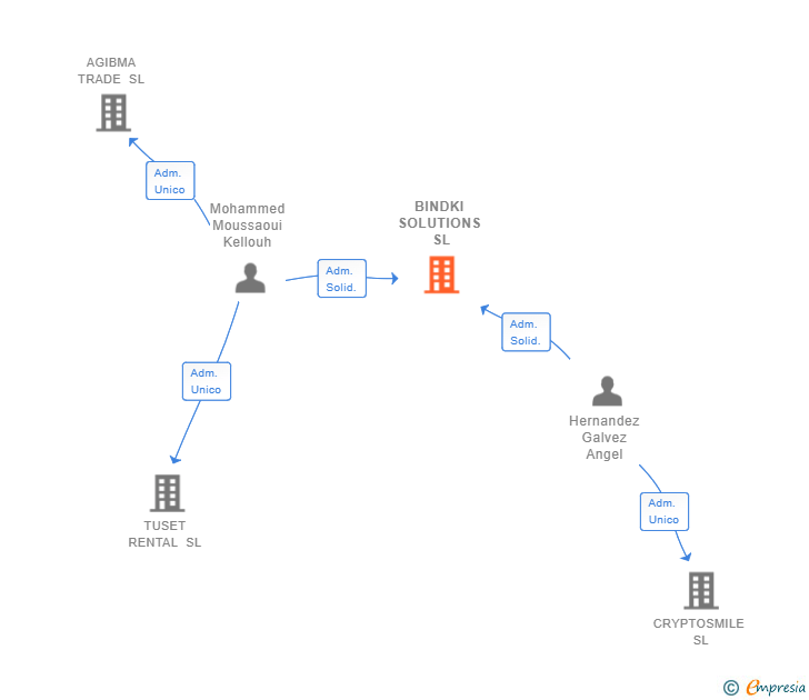 Vinculaciones societarias de BINDKI SOLUTIONS SL