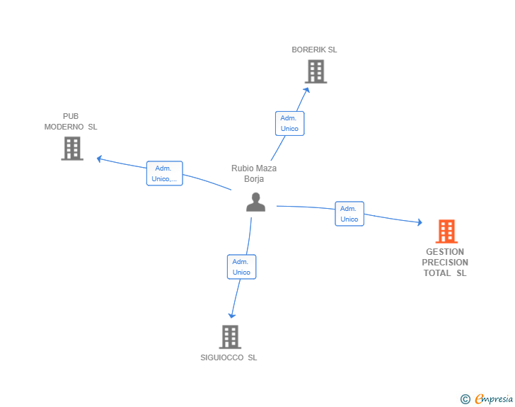 Vinculaciones societarias de GESTION PRECISION TOTAL SL