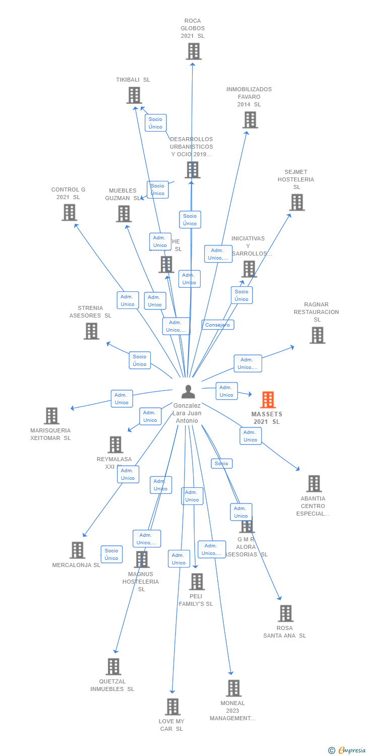 Vinculaciones societarias de MASSETS 2021 SL