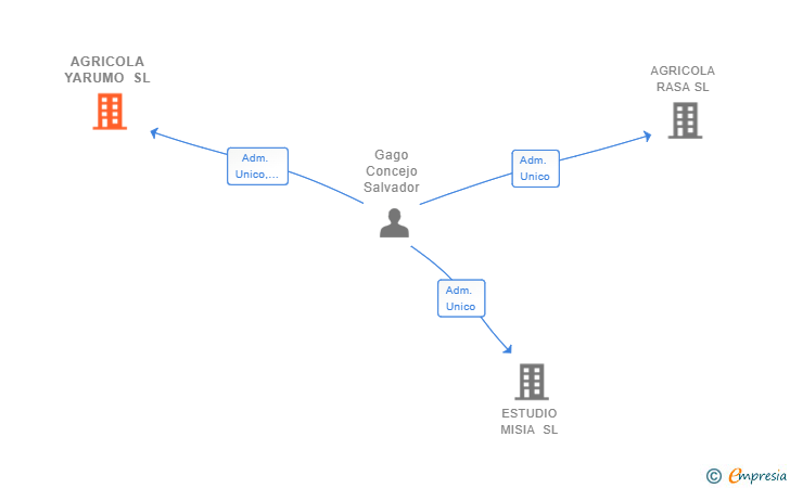 Vinculaciones societarias de AGRICOLA YARUMO SL
