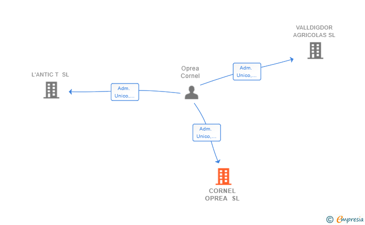 Vinculaciones societarias de CORNEL OPREA SL