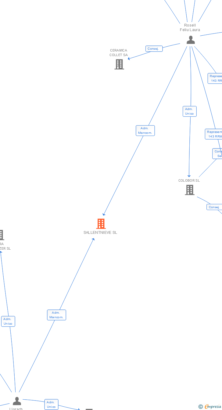 Vinculaciones societarias de SALLENTNIEVE SL