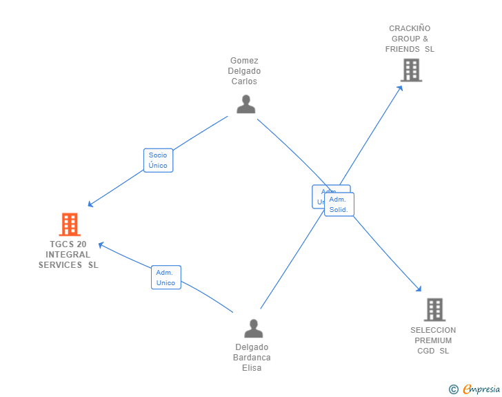 Vinculaciones societarias de TGCS 20 INTEGRAL SERVICES SL