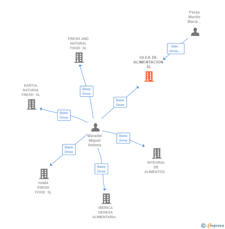 Vinculaciones societarias de OLEA DE ALIMENTACION SL