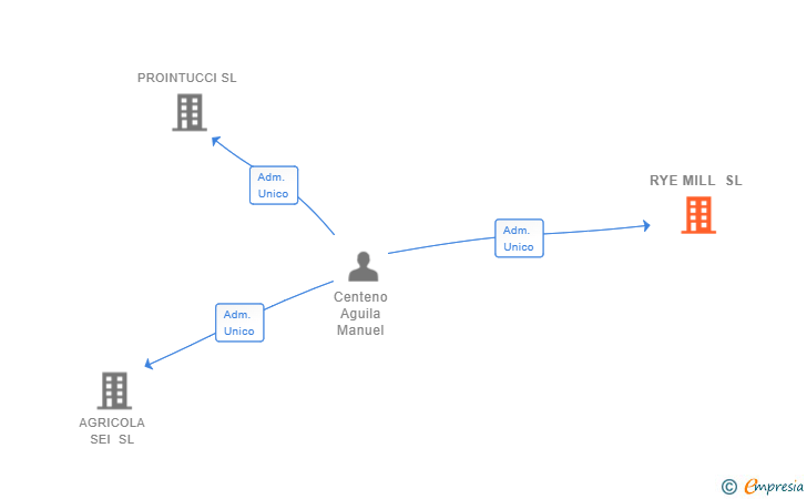 Vinculaciones societarias de RYE MILL SL