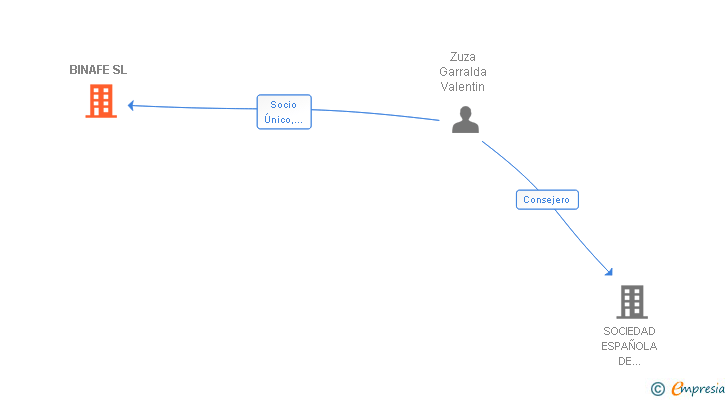 Vinculaciones societarias de BINAFE SL
