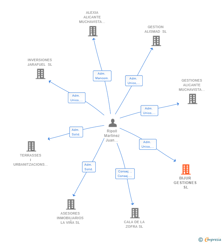 Vinculaciones societarias de BIJUR GESTIONES SL