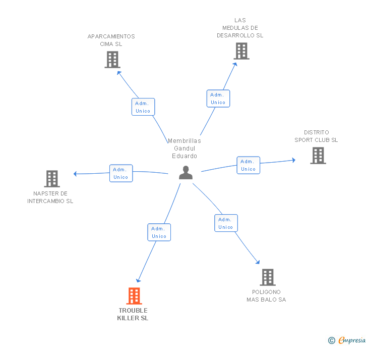Vinculaciones societarias de TROUBLE KILLER SL