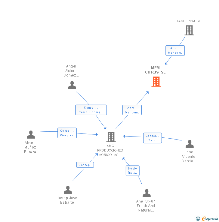 Vinculaciones societarias de MEM CITRUS SL