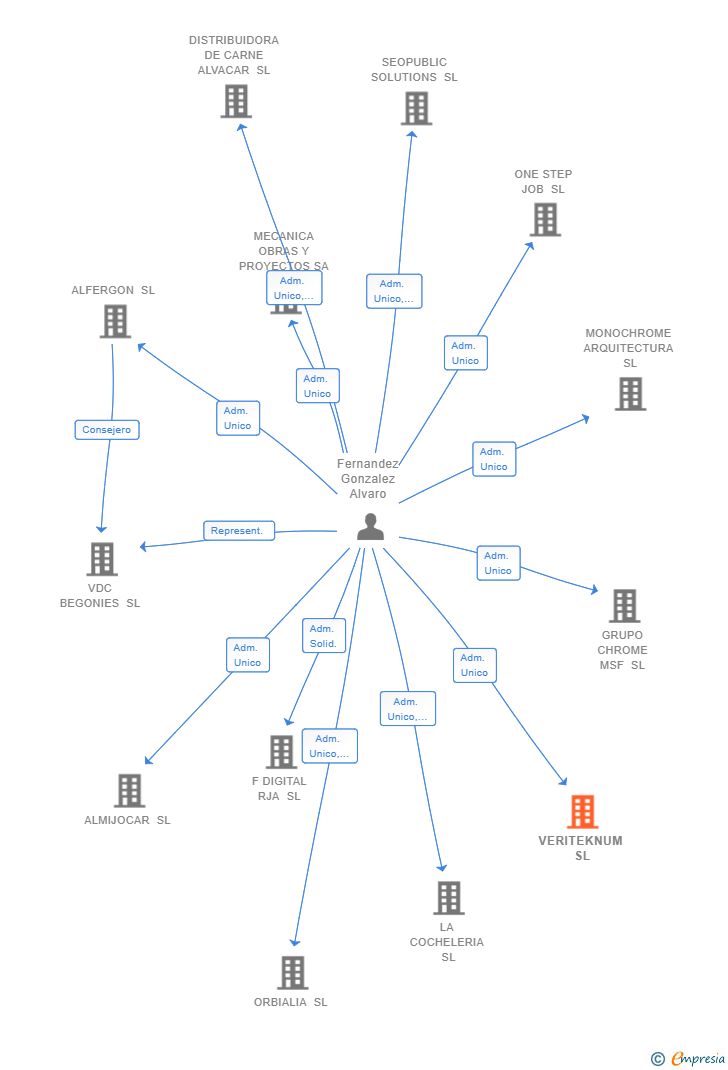 Vinculaciones societarias de VERITEKNUM SL