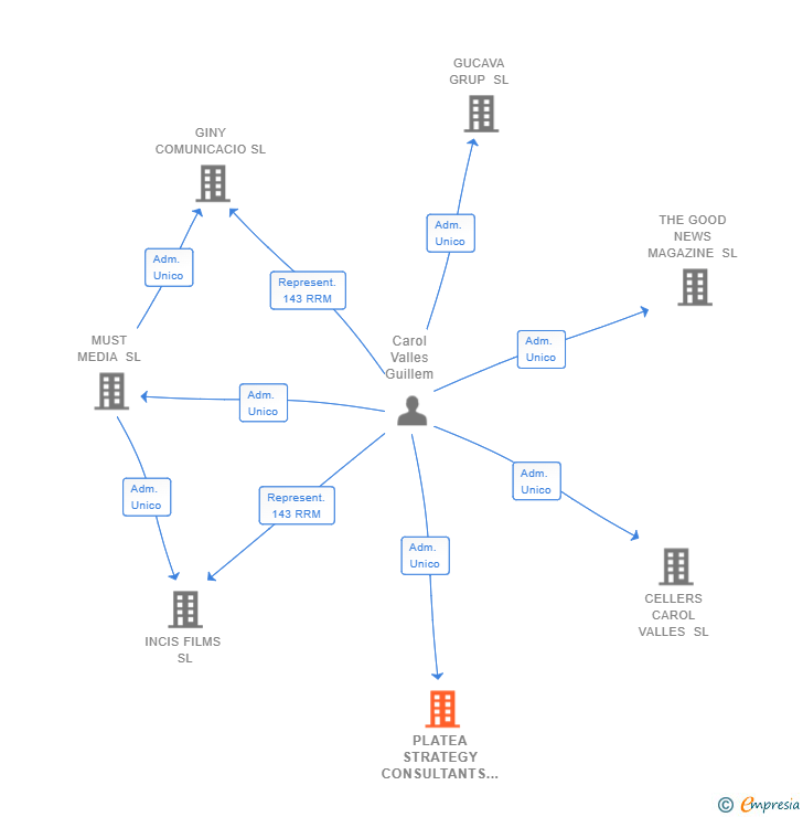 Vinculaciones societarias de PLATEA STRATEGY CONSULTANTS SL