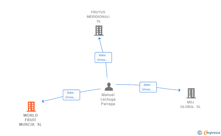 Vinculaciones societarias de WORLD FRUIT MURCIA SL
