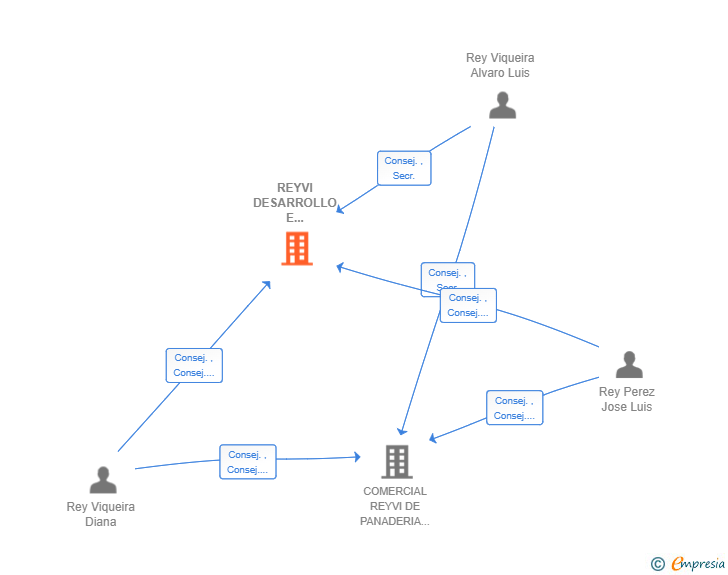 Vinculaciones societarias de REYVI DESARROLLO E INNOVACION DE SERVICIOS SL