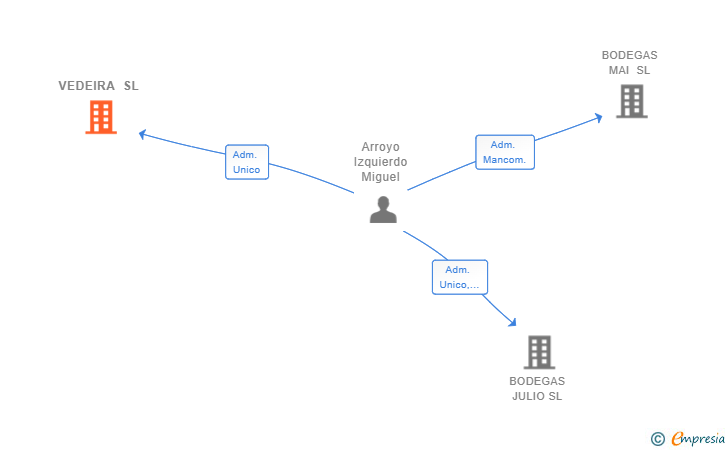Vinculaciones societarias de VEDEIRA SL