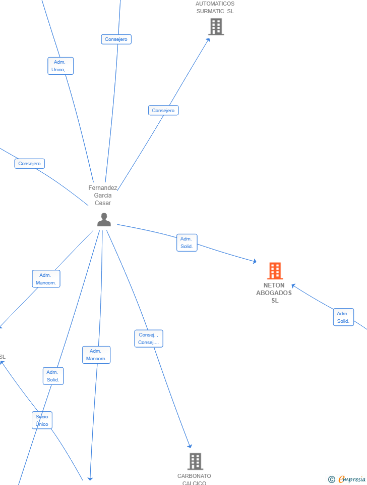 Vinculaciones societarias de NETON ABOGADOS SL