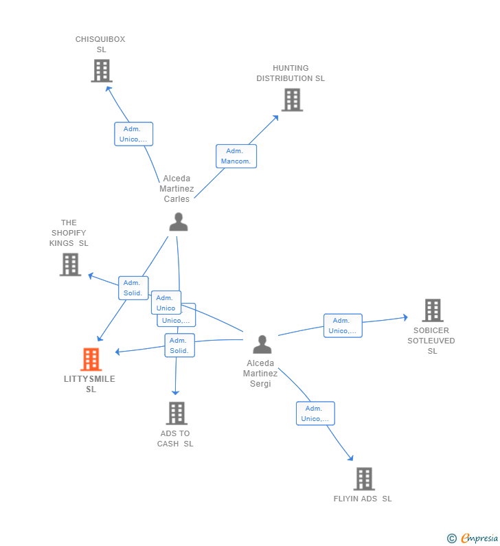 Vinculaciones societarias de LITTYSMILE SL