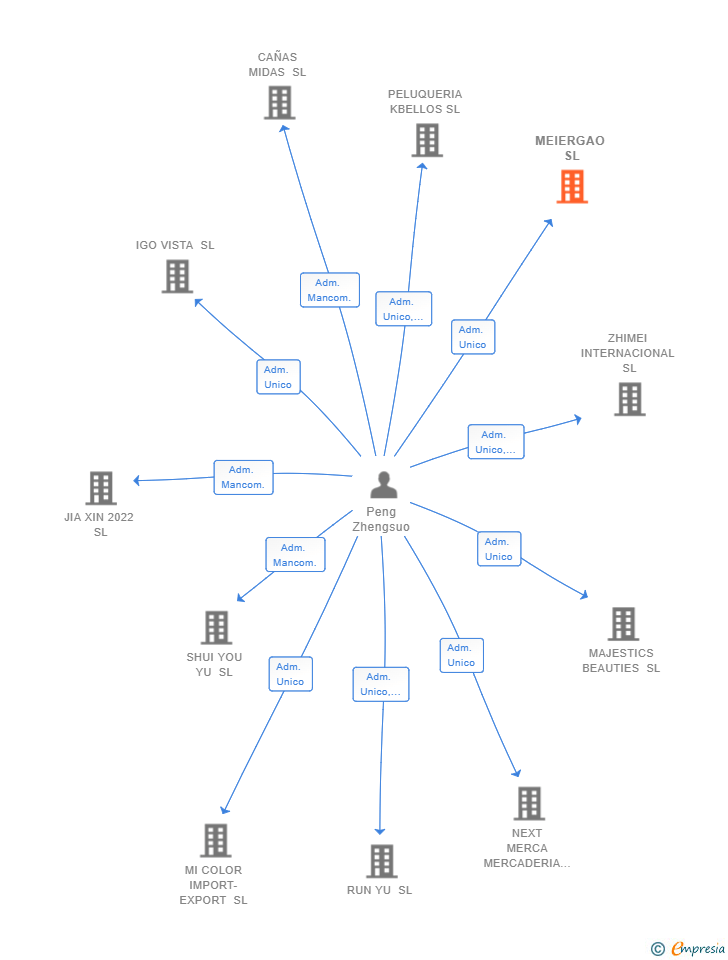 Vinculaciones societarias de MEIERGAO SL