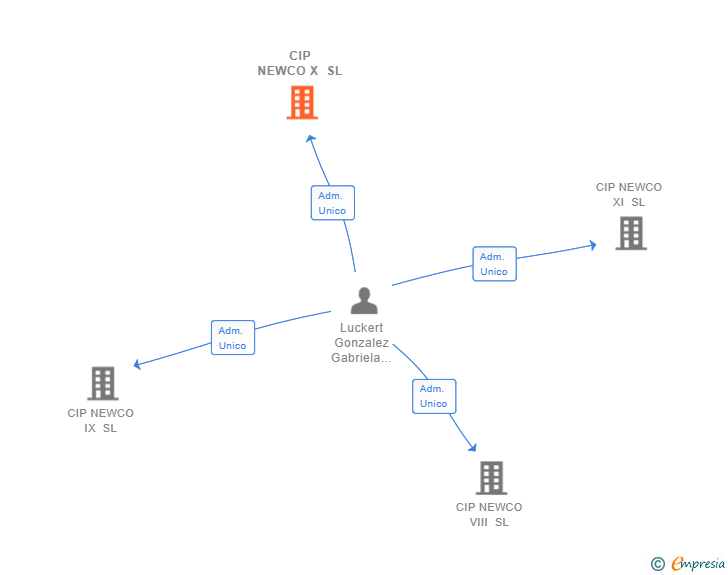 Vinculaciones societarias de CIP NEWCO X SL