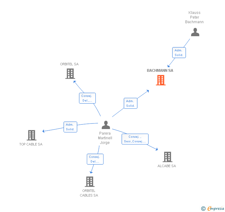 Vinculaciones societarias de BACHMANN SA