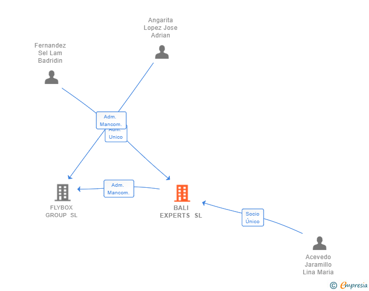 Vinculaciones societarias de BALI EXPERTS SL