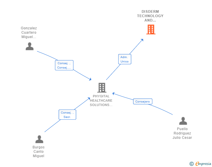 Vinculaciones societarias de DISDERM TECHNOLOGY AND SERVICE SL